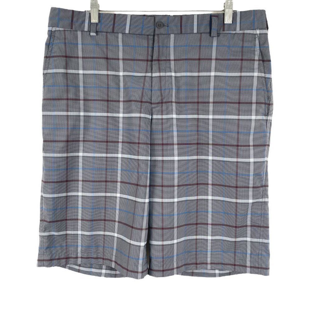 Nike Golf Shorts Multicolored Plaid Polyester Spandex Men's Size‎ 36